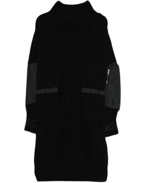 Iceberg High-Neck Zip-Pocket Dress - Black