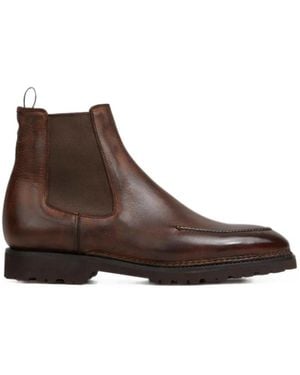 Bontoni Apron-Toe Chelsea Boots - Brown