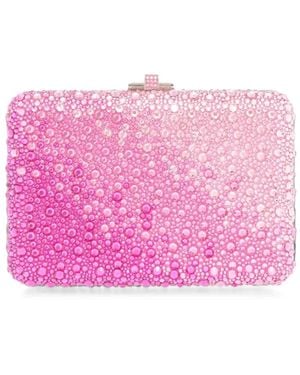 Judith Leiber Slim Slide Gradient Caviar Crystal-Embellished Mini Bag - Pink