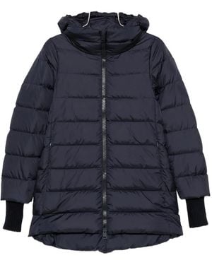 Herno Quilted Hooded Coat - Blue