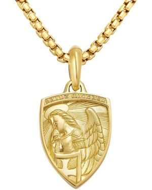 David Yurman 18Kt St. Michael Amulet (26Mm) - Metallic