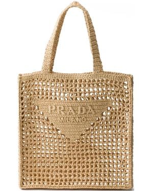 Prada Crochet Tote Bag - Natural