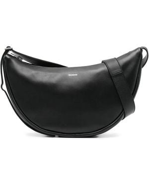 Sandro Leren Crossbodytas - Zwart