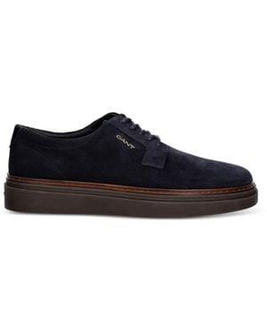 GANT Suede Logo-Print Trainers - Black