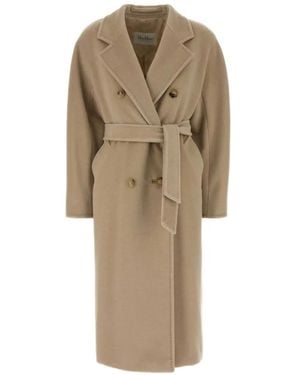 Max Mara Madame Double-Breasted Coat - Natural