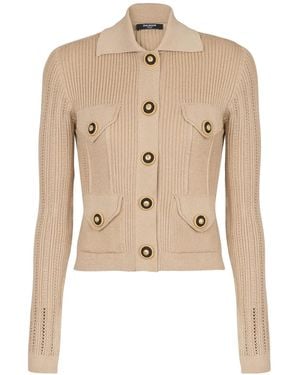 Balmain ボタン カーディガン - ナチュラル
