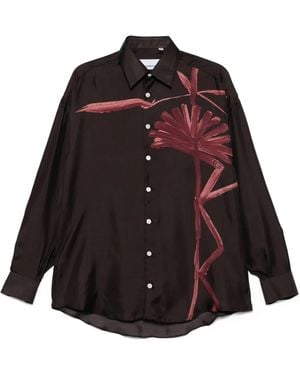Costumein Camicia A Fiori - Marrone