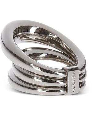 Panconesi Blow Up Solar Triple-Band Ring - Grey