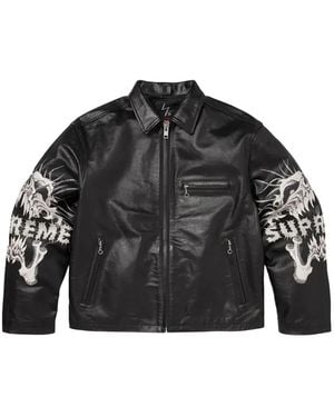 Supreme X Yohji Yamamoto Leather Jacket - Black