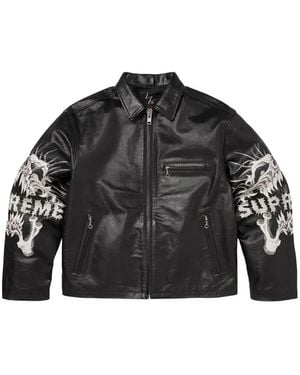 Supreme X Yohji Yamamoto Leather Jacket - Black
