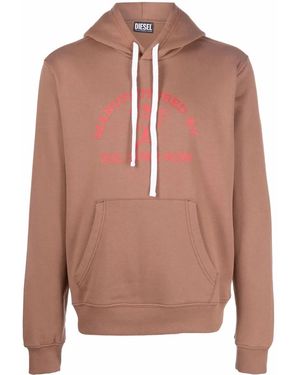 DIESEL Hoodie À Logo Imprimé - Rose