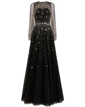 Jenny Packham Beaded-Embellished Maxi Dress - Black