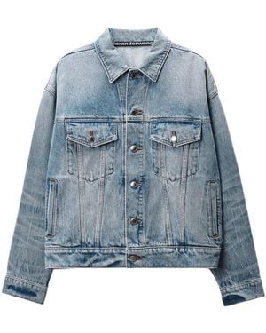 Alexander Wang Front-Pockets Denim Jacket - Blue