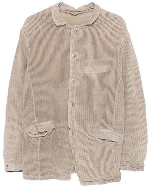 Giorgio Brato Pocketed textured leather jacket - Natur