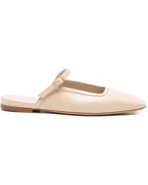 Mara Bini Mules Con Tiras - Blanco