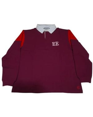 Eric Emanuel Rugby Core Ee Long-Sleeve Polo Shirt - Purple