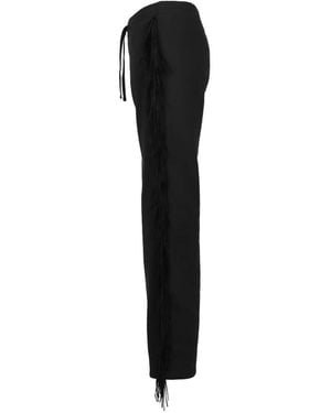Austin Post Pantalon De Jogging À Bordure Frangée - Black
