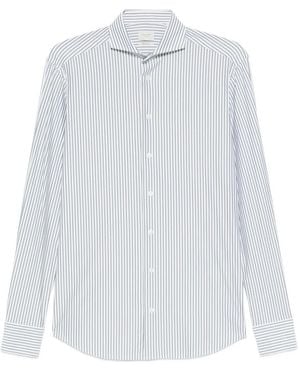Traiano Milano Striped Shirt - White