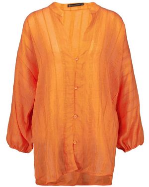 ViX Yana Vertical-Stripe Blouse - Orange