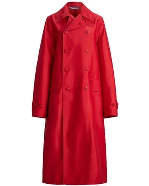 Ralph Lauren Raquel Double-Breasted Coat - Red