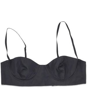 LA ROSE Cotton Bralette - Black
