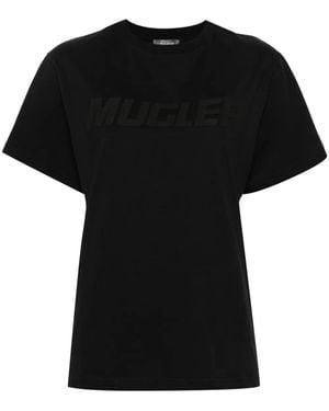Mugler Cotton Jersey Top - Black