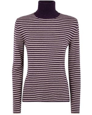 Base London Striped Halterneck Jumper - Red