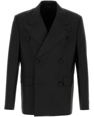 Prada Double-Breasted Blazer - Black