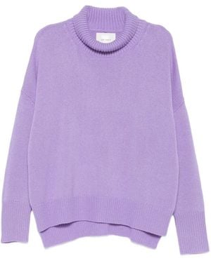 Lisa Yang Heidi Ribbed-Knit Roll-Neck Jumper - Purple