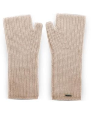 Herno Fingerlose Kaschmirhandschuhe - Weiß