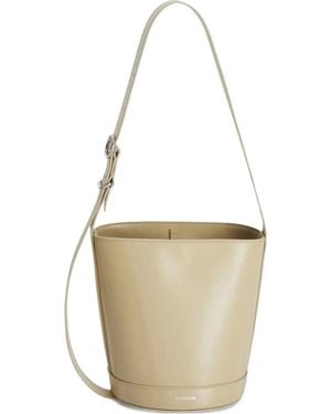 Jil Sander Cannolo Bucket Bag - White