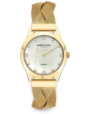 Kenneth Cole Logo-Detail 34Mm Watch - Metallic