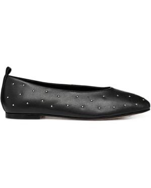 Geox Marsilea Stud-Embellished Leather Ballet Flats - Black