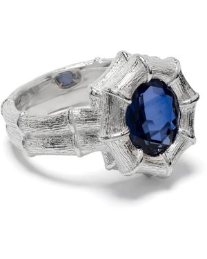 Bleue Burnham Bound Willow Cocktailring Mit Saphir - Blau