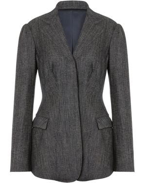 Alberta Ferretti Blazer ajustado - Negro