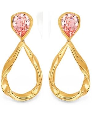 Oscar de la Renta Loop Clip-On Earrings - Metallic
