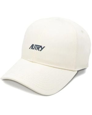 Autry Embroidered Cotton Cap - White
