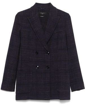 Circolo 1901 Check Double-Breasted Blazer - Blue