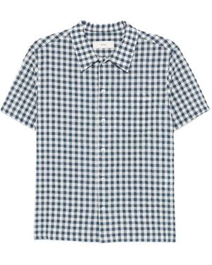 DUNST Chemise Holiday À Carreaux - Blue