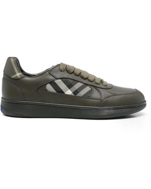 Burberry Sneakers Met Geruite Vlakken - Grijs