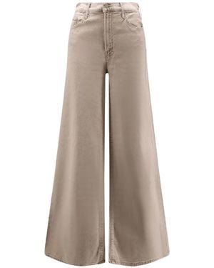 Mother Wide-Leg Trousers - Natural