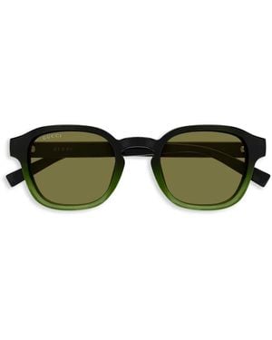 Gucci Geometric-Frame Sunglasses - Green