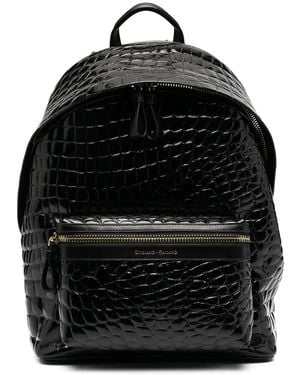 Giuliano Galiano Crocodile Effect Backpack - Black
