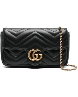 Gucci Mini Gg Marmont Cross Body Bag - Black