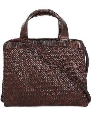 Bully Torno Subito Braided Leather Shoulder Bag - Brown