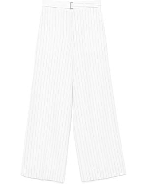 Sacai Pantalones palazzo a rayas diplomáticas - Blanco