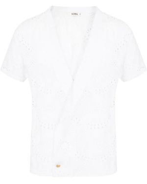 Amir Slama Broderie-Anglaise Shirt - White