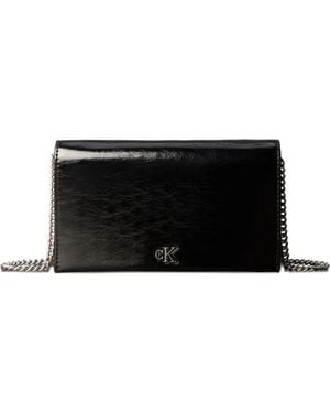 Calvin Klein Portefeuille À Bride En Chaîne - Noir