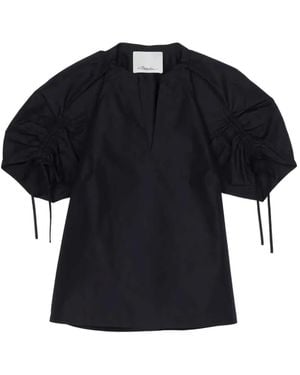 3.1 Phillip Lim V-Neck Top - Black
