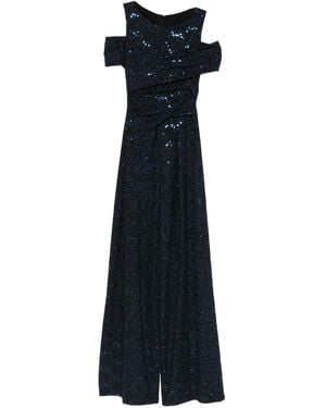 Talbot Runhof Jumpsuit mit Pailletten - Blau